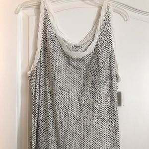NWT LOFT Black and White Tank Top